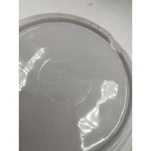 Tommy Bahama 12-Piece Rustic Stoneware Dinnerware Set - Crackle Gray With Brown - Picture 3 of 8